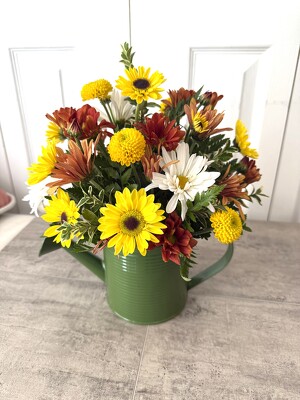 Harvest Blooms Watering Can from Aladdin's Floral in Idaho Falls